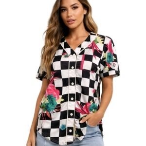 CIVIL Regime Women's Checkers Jersey SZ Medium